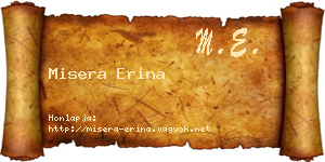 Misera Erina névjegykártya
